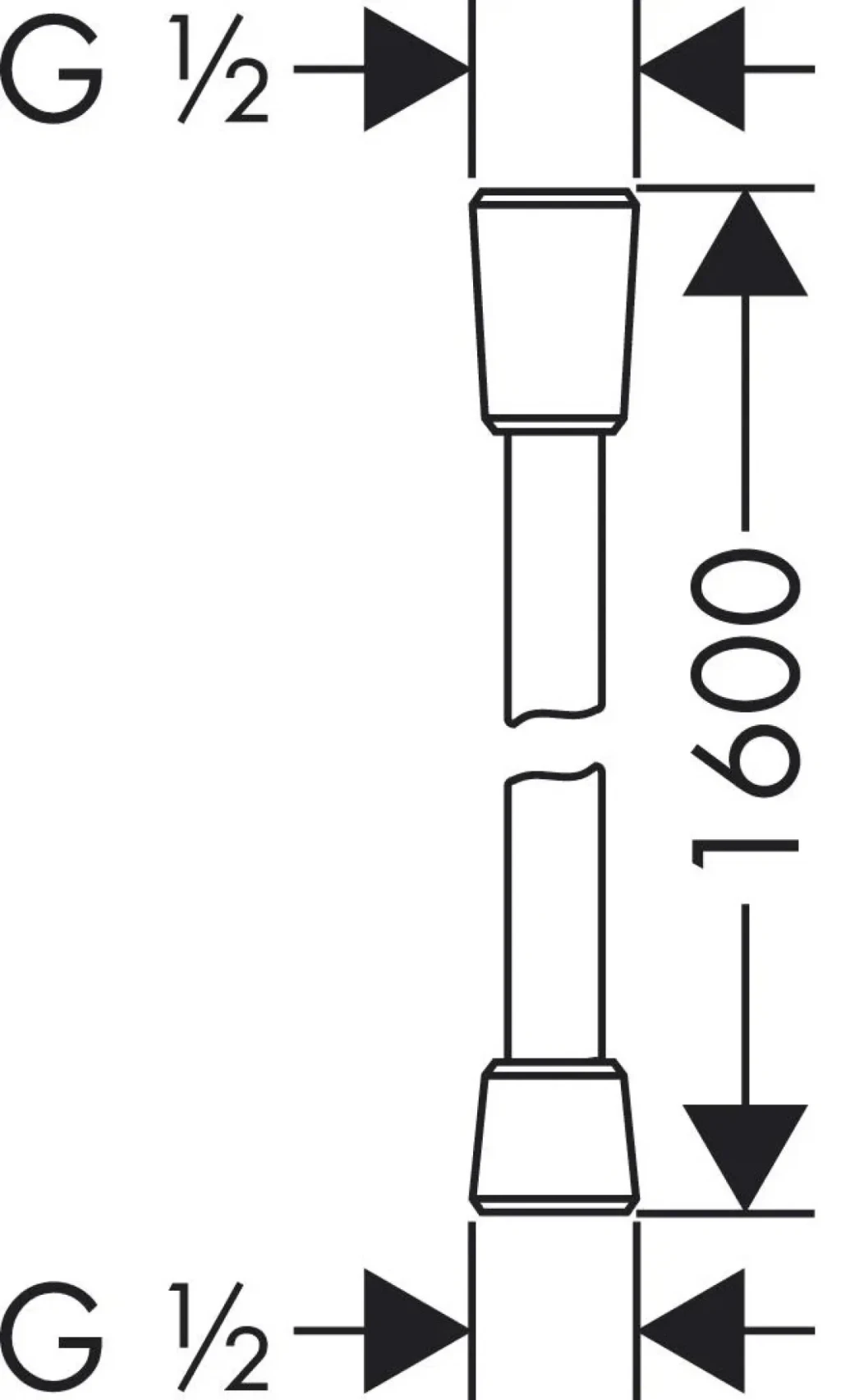 Душовий шланг Isiflex В 1,6м (хром) Душовий шланг Isiflex В 1,6м (хром)
